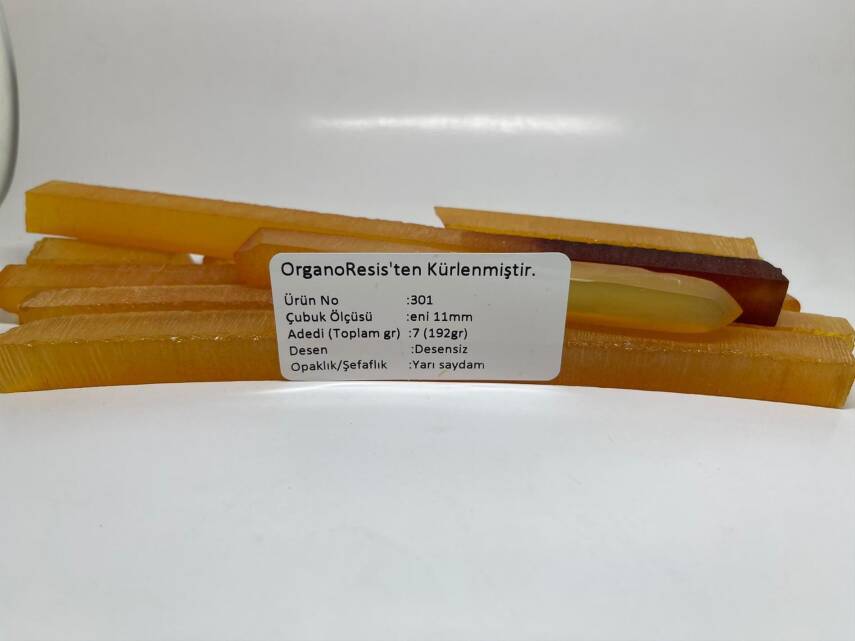 301 Çubuk Sıkma Kehribar. Toplam 192 gram. Toplu halde satılır. - 1