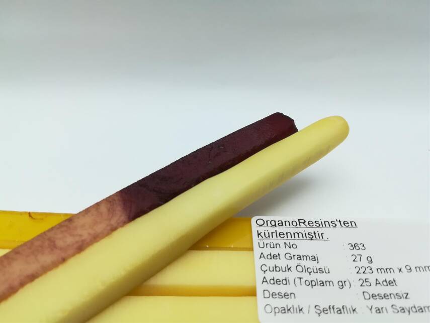 363 Çubuk Sıkma Kehribar - Adedi 25 gramdır. Adetle satılır. - 2