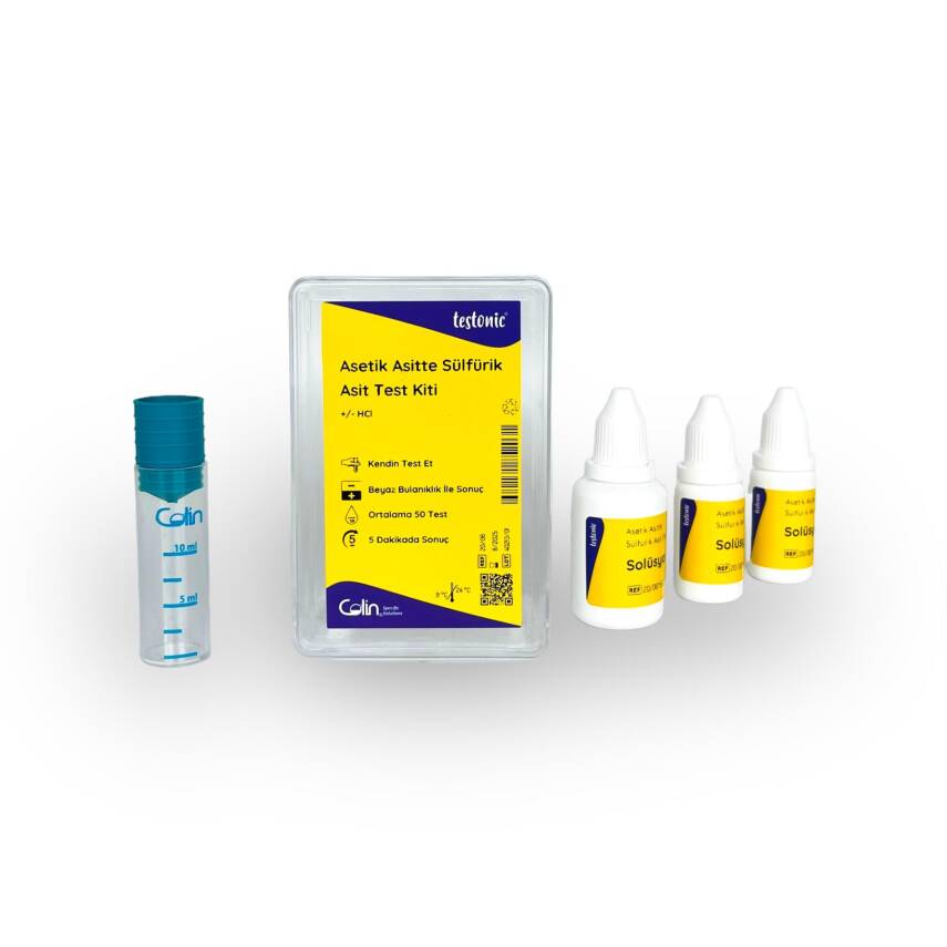 Asetik Asitte Sülfürik Asit Test Kiti - 1