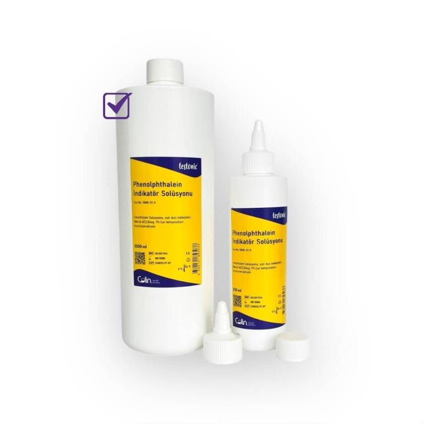 Fenolftalein (Phenolphthalein) İndikatör Solüsyonu - 1000 ml - 1