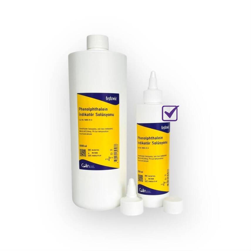 Fenolftalein (Phenolphthalein) İndikatör Solüsyonu - 250 ml - 1