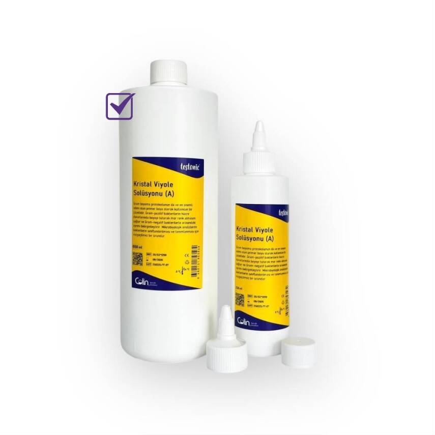 Kristal Viyole Solüsyonu (A) Gram Boyama için - 1 Litre - 1