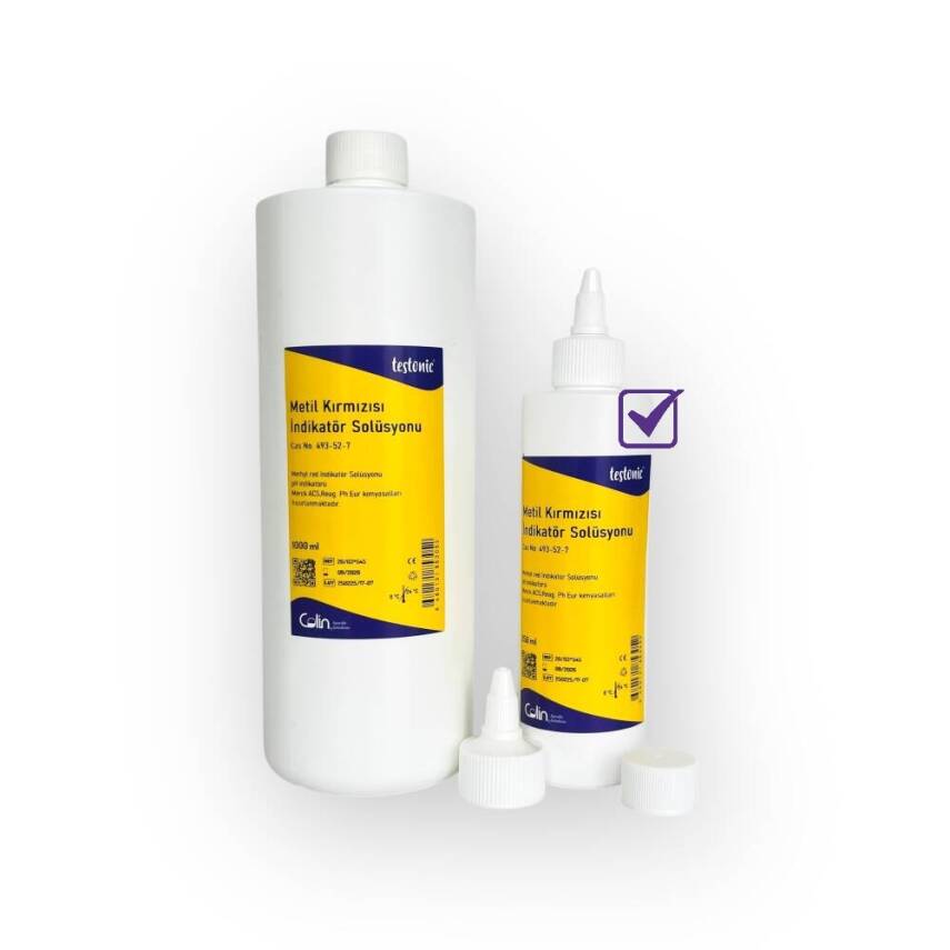 Metil Kırmızısı İndikatör Solüsyonu - 250 ml - 1
