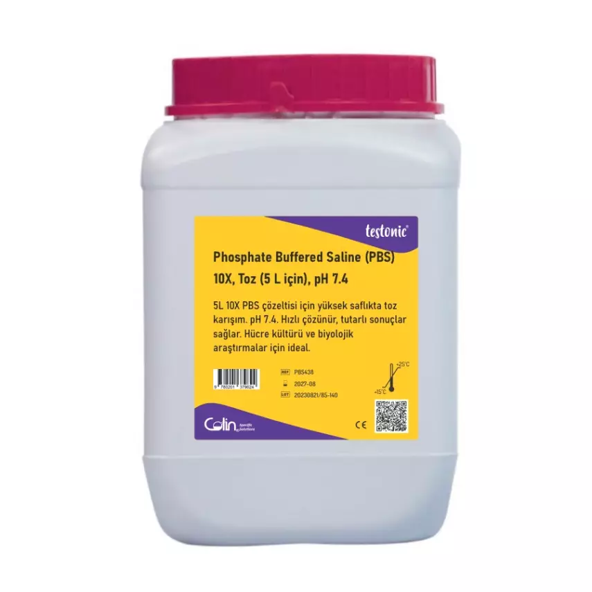Phosphate Buffered Saline (PBS) – 10X, Toz (5 L için), pH 7.4 - 1