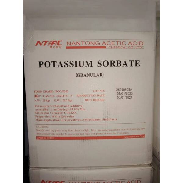 Potasyum Sorbat – C₆H₇KO₂ – Beyaz Kristal – 25 kg – Çin - 1