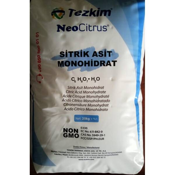 Sitrik Asit – C₆H₈O₇ – 25 kg - 1