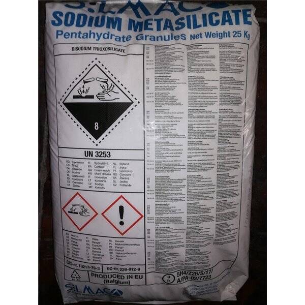 Sodyum Metasilikat Pentahidrat – Na₂SiO₃·5H₂O – 25 kg – Belçika - 1